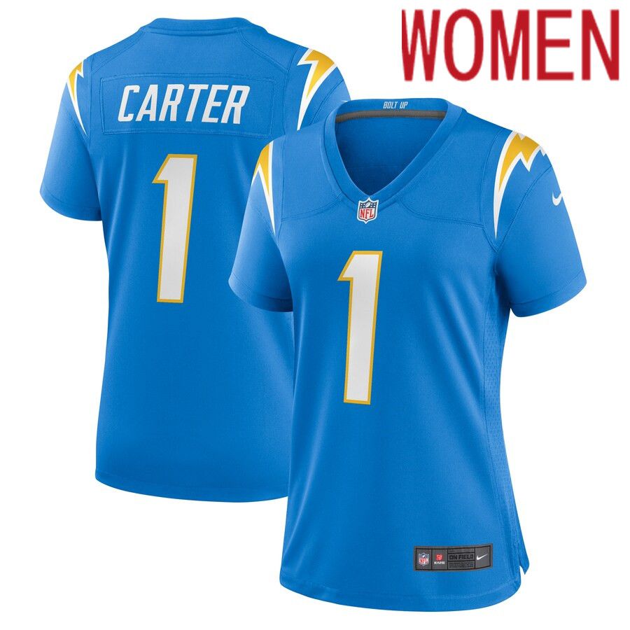 Women Los Angeles Chargers #1 DeAndre Carter Nike Powder Blue Home Game Player NFL Jersey